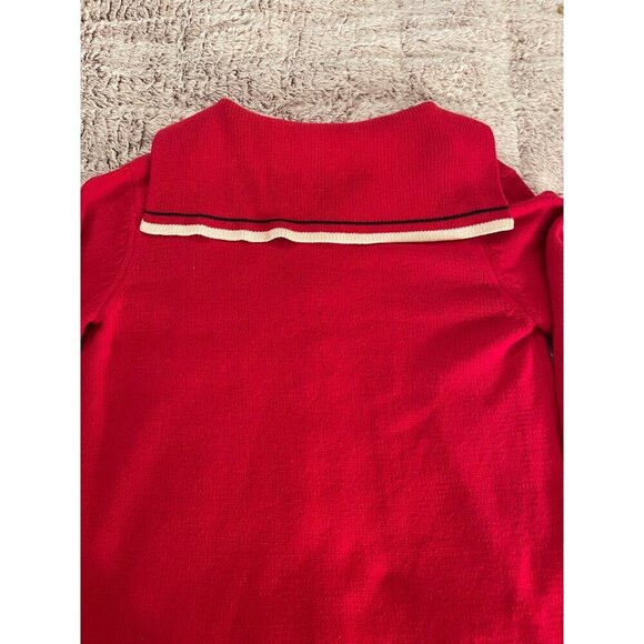 Red Villager Sport Nautical‎ Wheel Sweater Women's Sz M Cotton & Acrylic - Picture 12 of 16